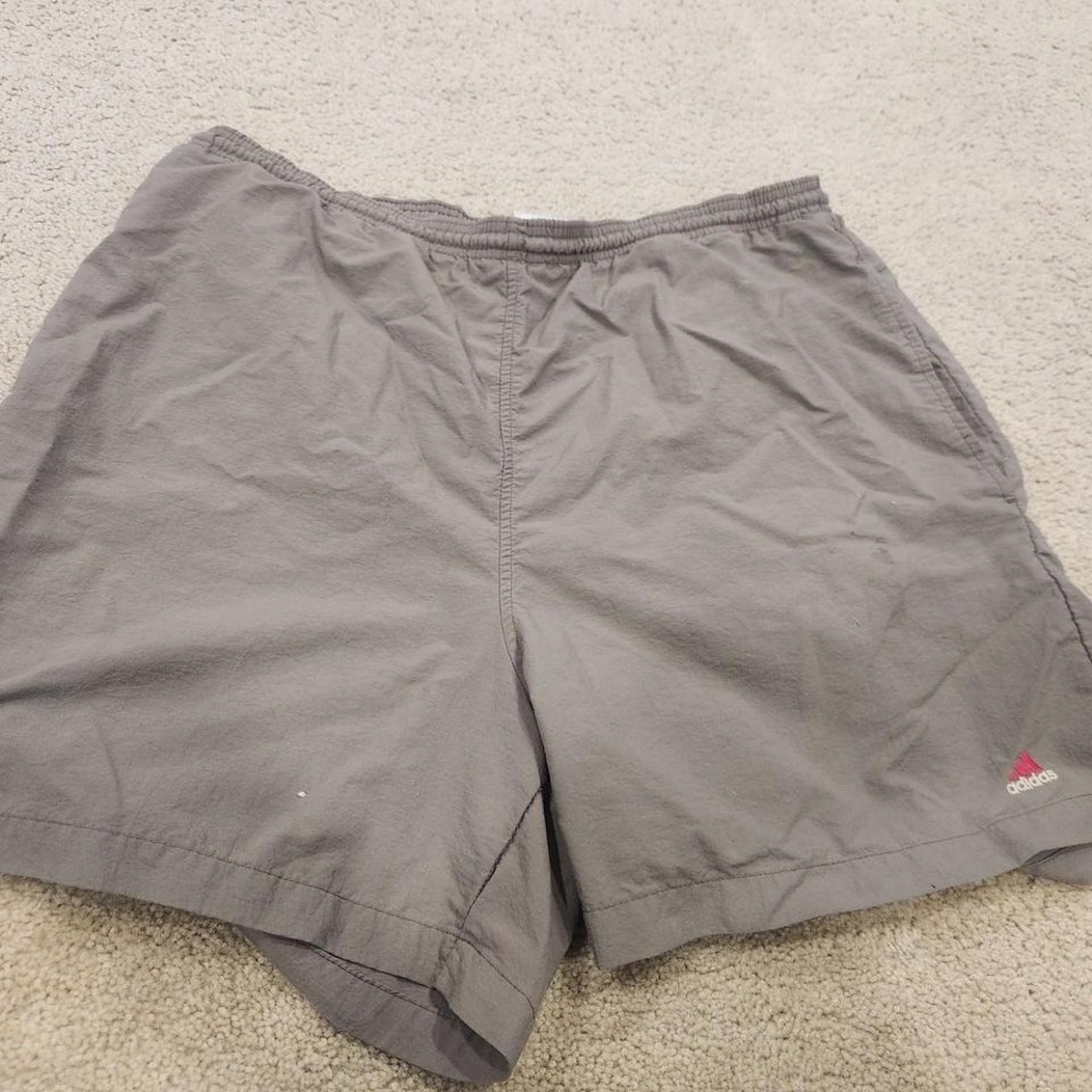 Vintage Adidas Shorts 90's Embroidered Logo Size XL Mens Brown